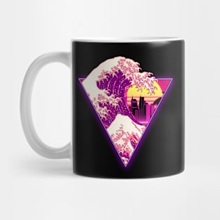 The Great Retro Wave off Kanagawa Mug